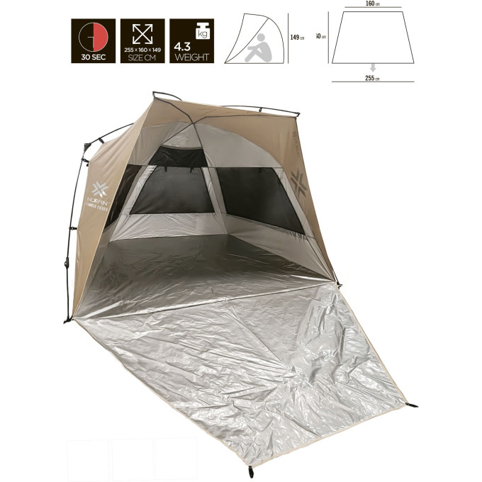 Палатка автоматическая NORFIN SUMMER SILVER NF NF-10413
